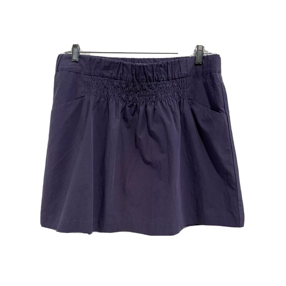 NWT‎ Banana Republic Skirt 14 Dark Blue Short Ruched Front Lined Casual Cute